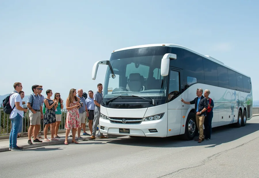 Sports team travelling by motorcoach